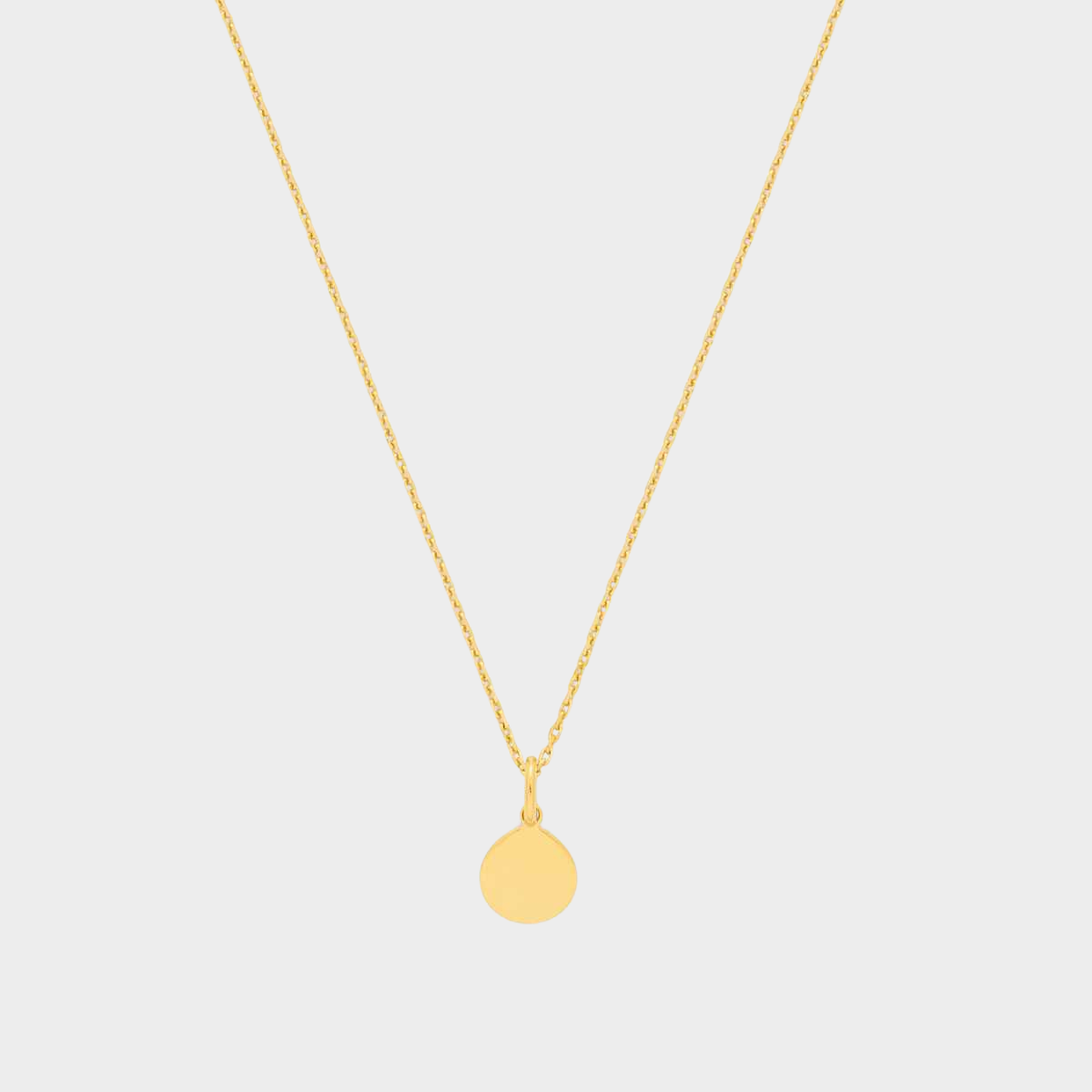 Collier 1 mini breloque sur chaîne forçat en plaqué or 