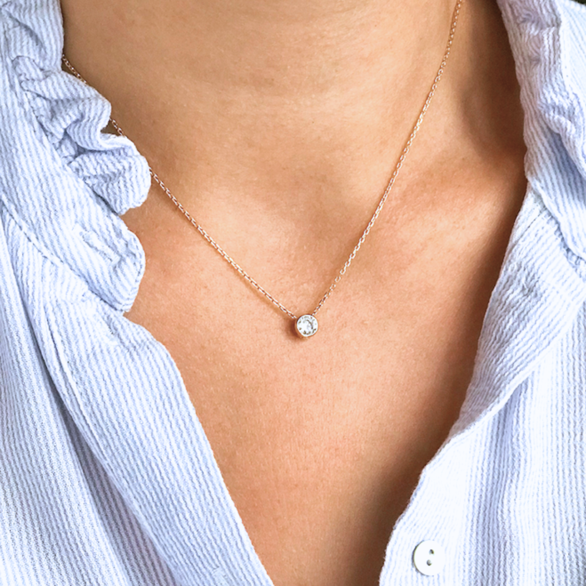 Collier Purity rond sur chaîne plaqué or