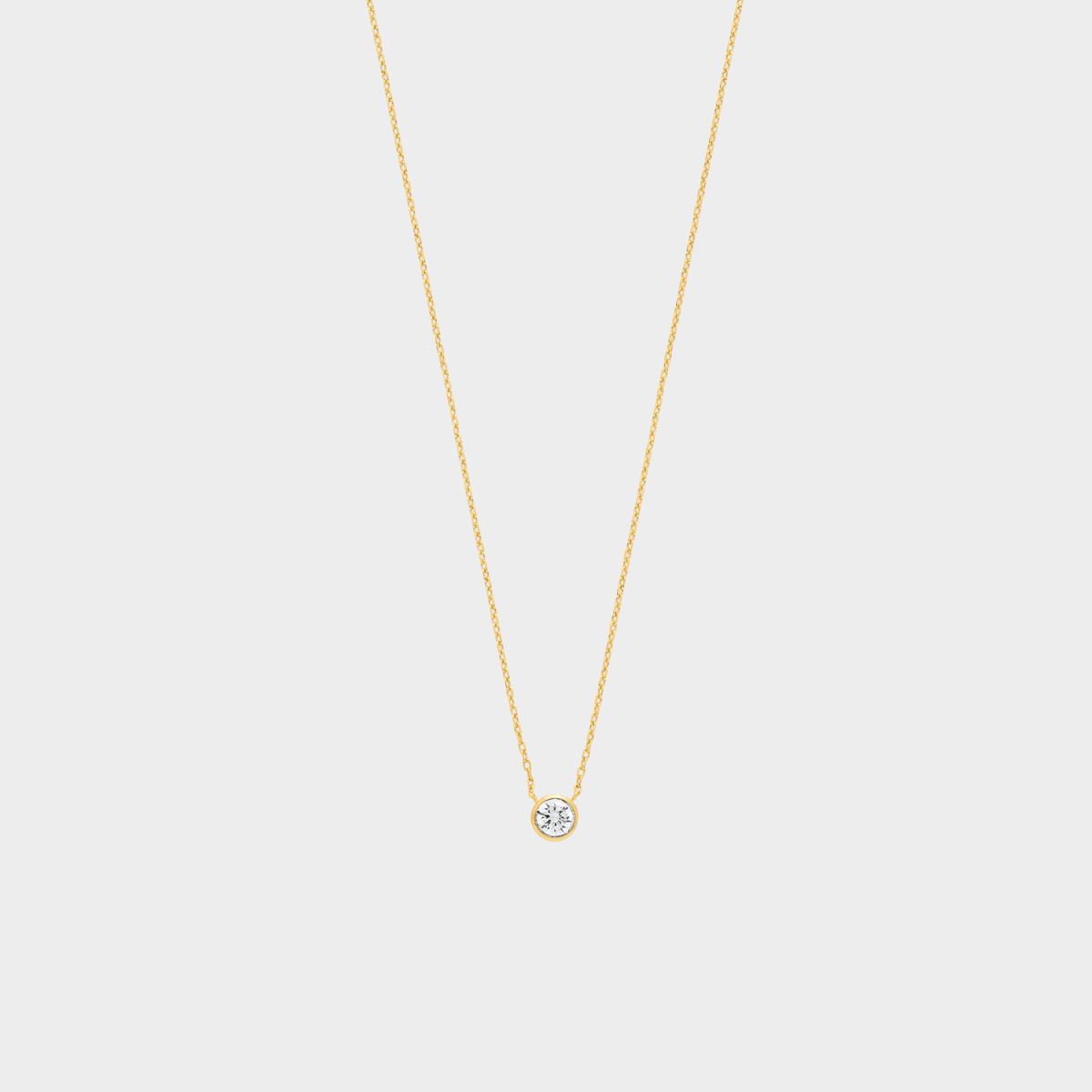 Collier Purity rond sur chaîne plaqué or