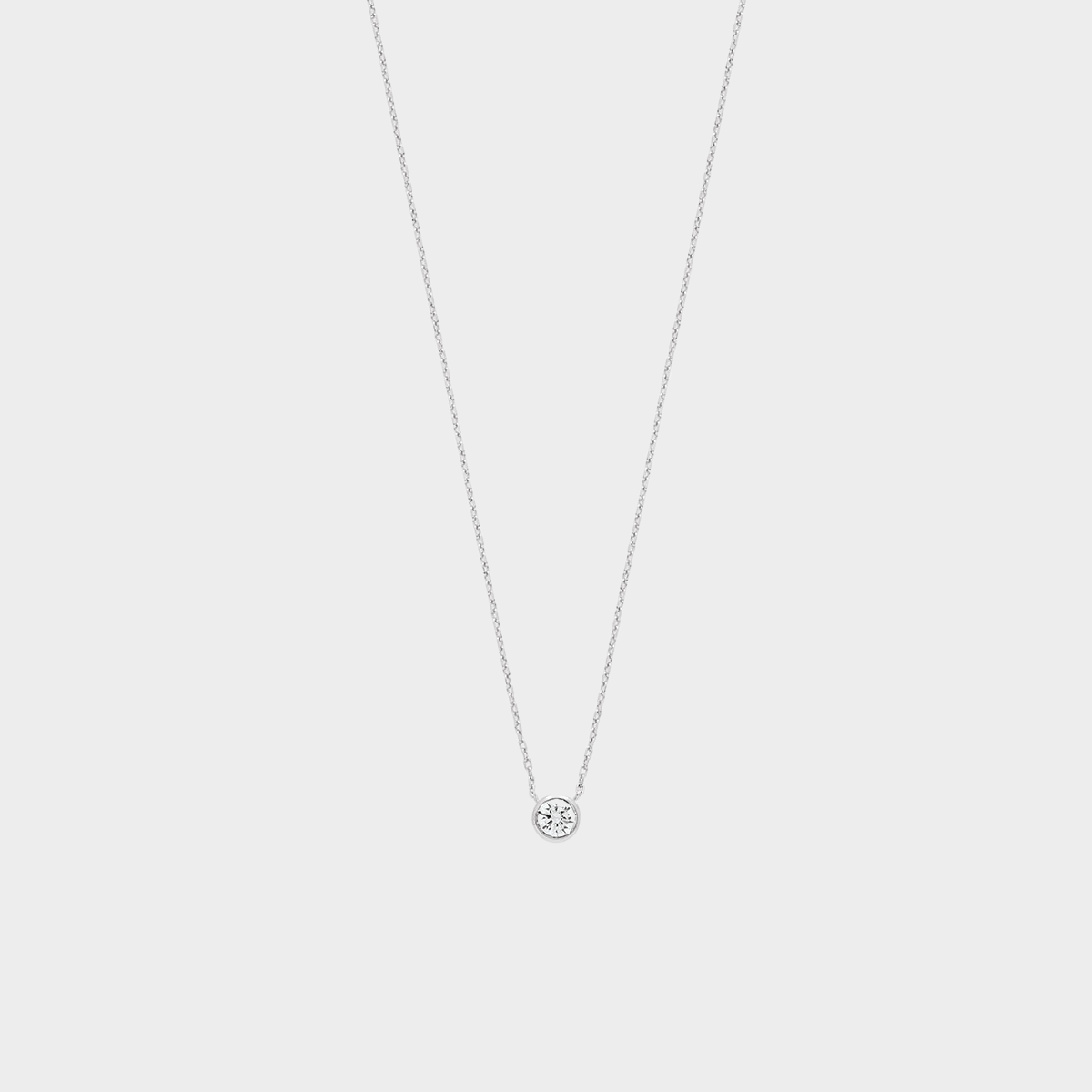 Collier Purity rond sur chaîne argent massif