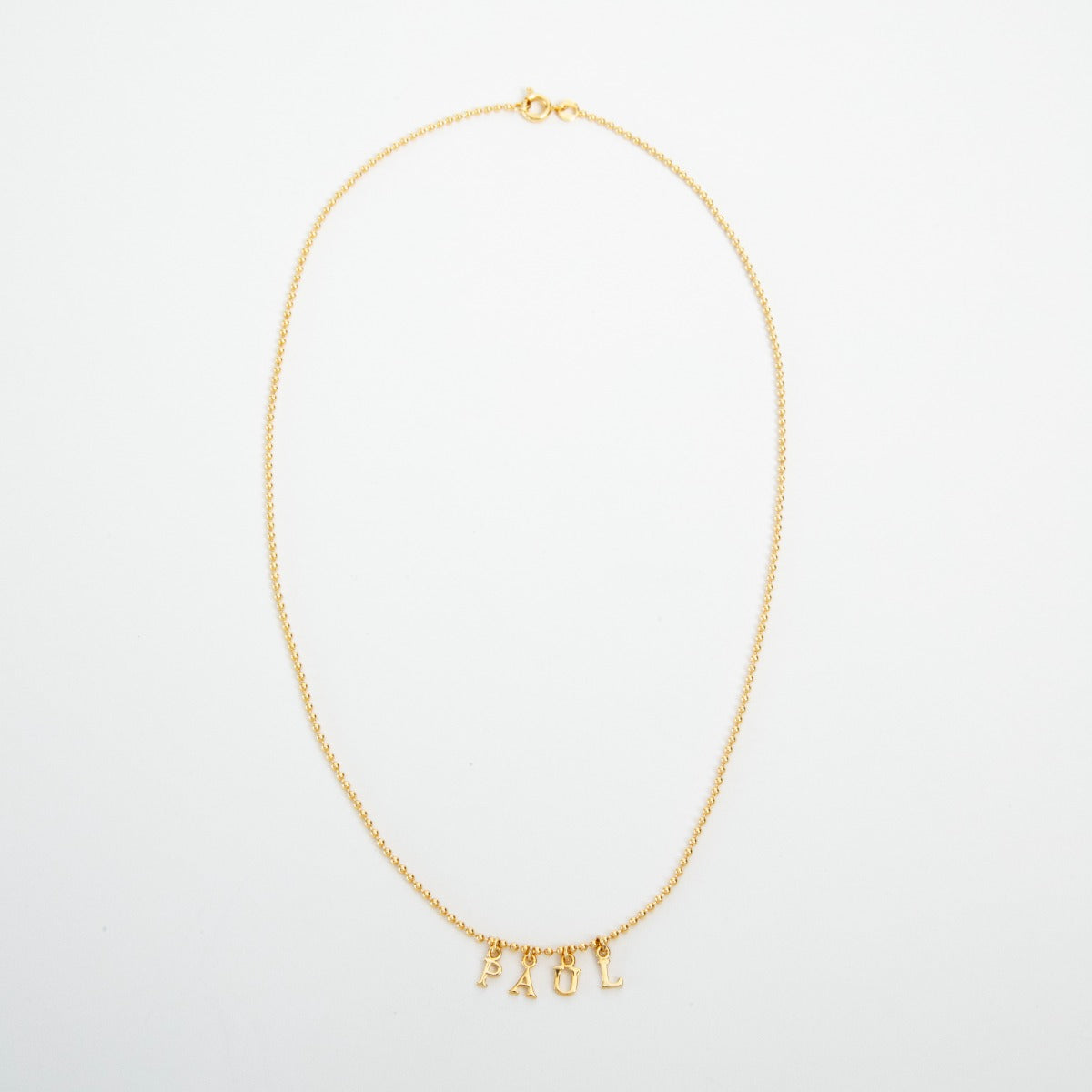 Collier lettres prénom plaqué or