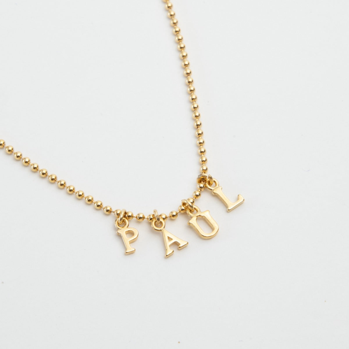 Collier lettres prénom plaqué or