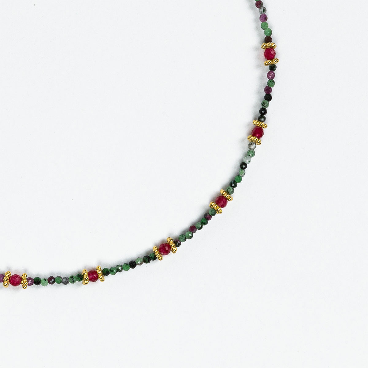 Collier Shakra Jade (rose) et zoïsite