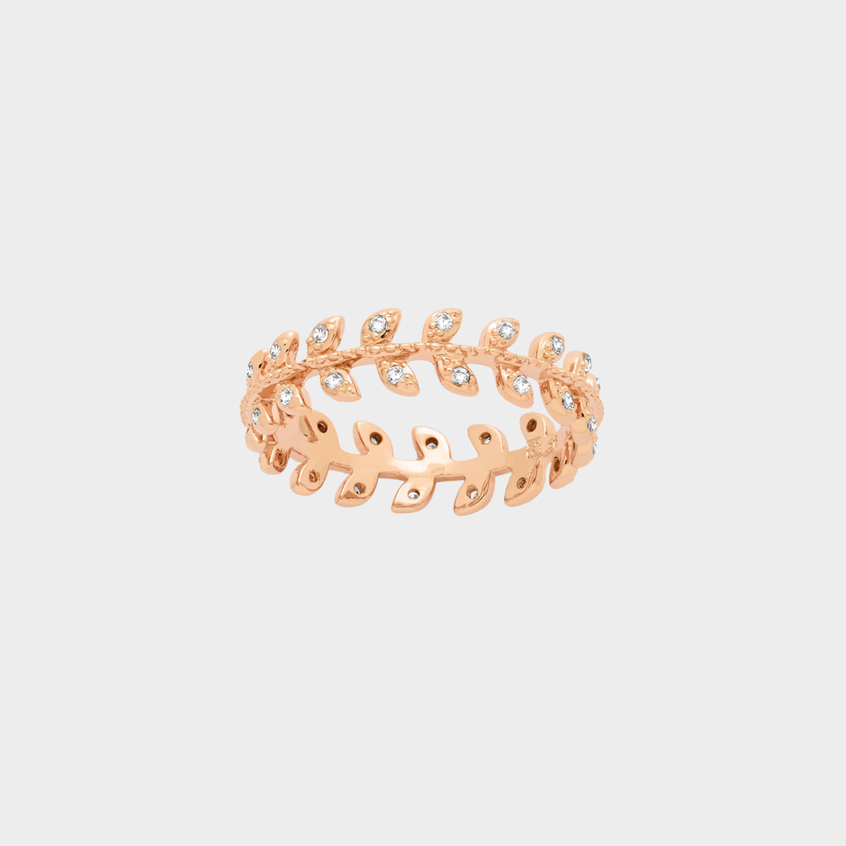 Bague Epis strassé plaqué or rose