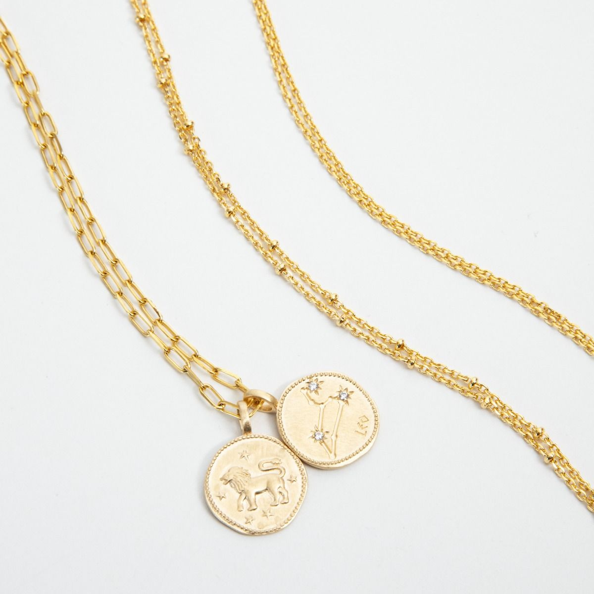 Collier signe astrologique Lion plaqué or