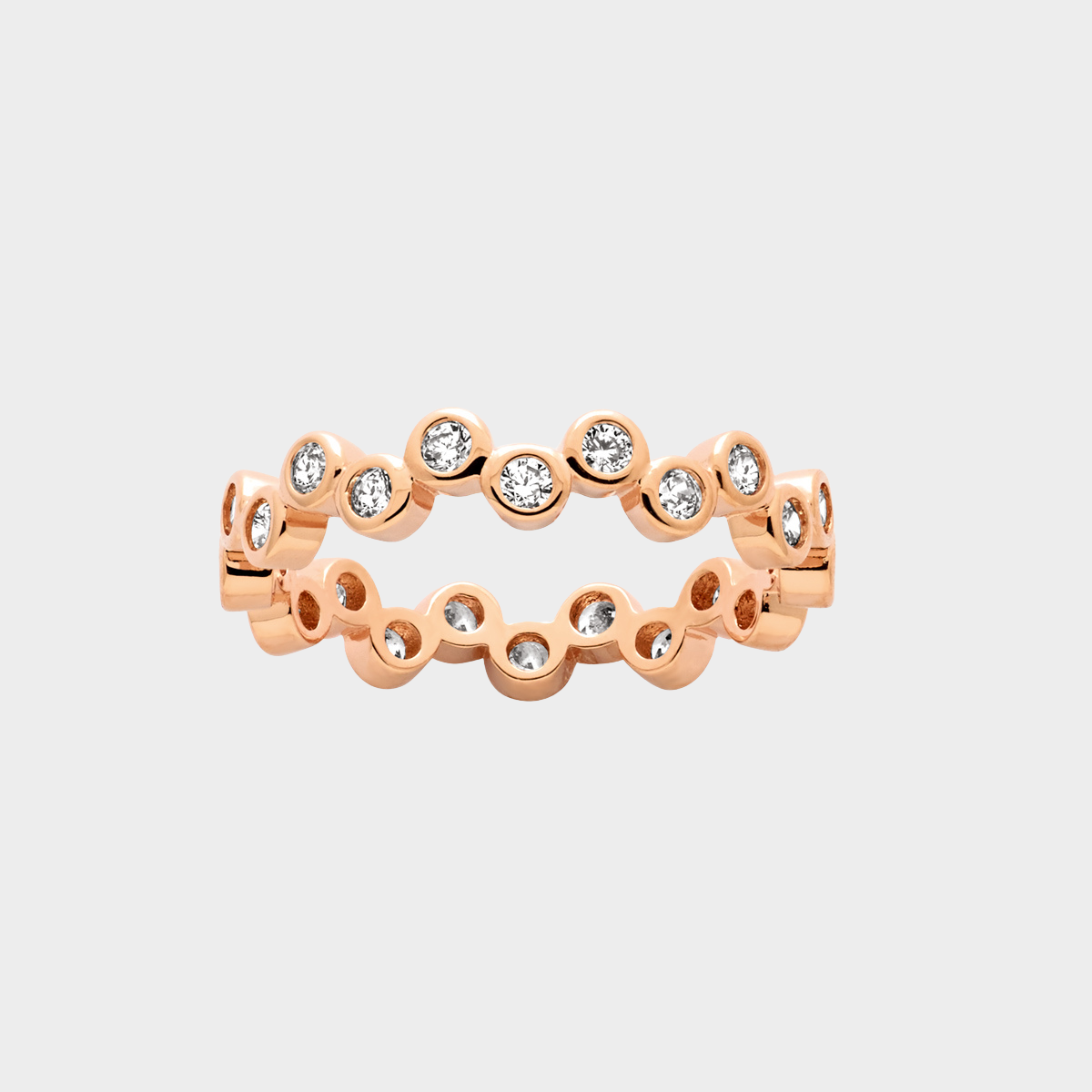 Bague romantique plaqué or rose
