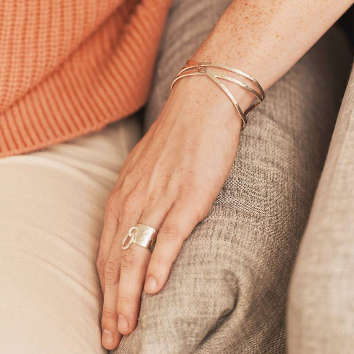 Bague Amarrage argent massif