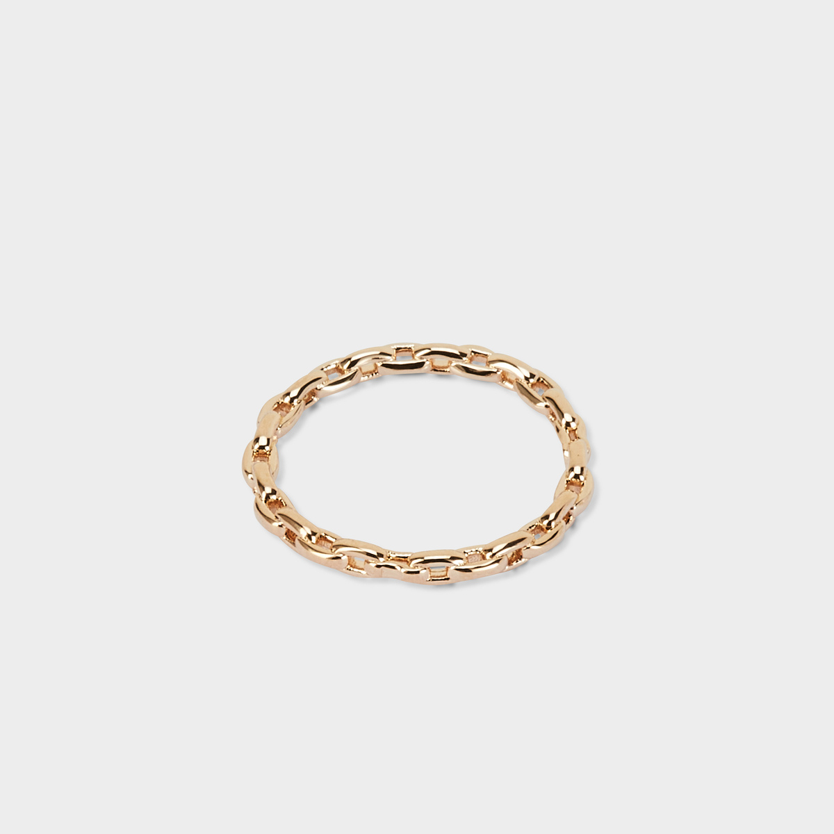 Bague chaînette fine plaqué or