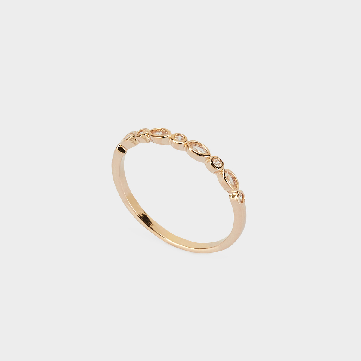 Bague farandole de brillants plaqué or