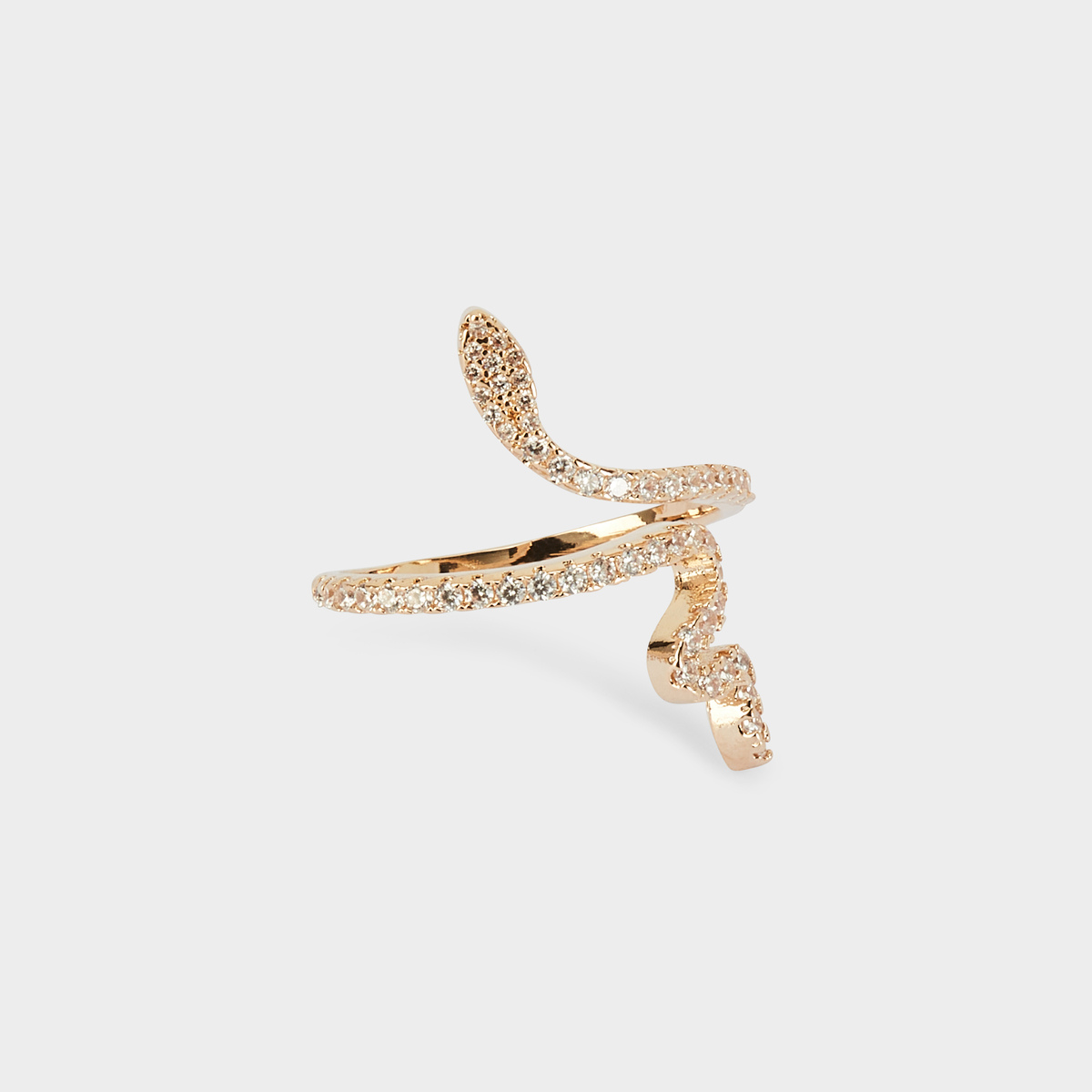 Bague Serpent pavé plaqué or