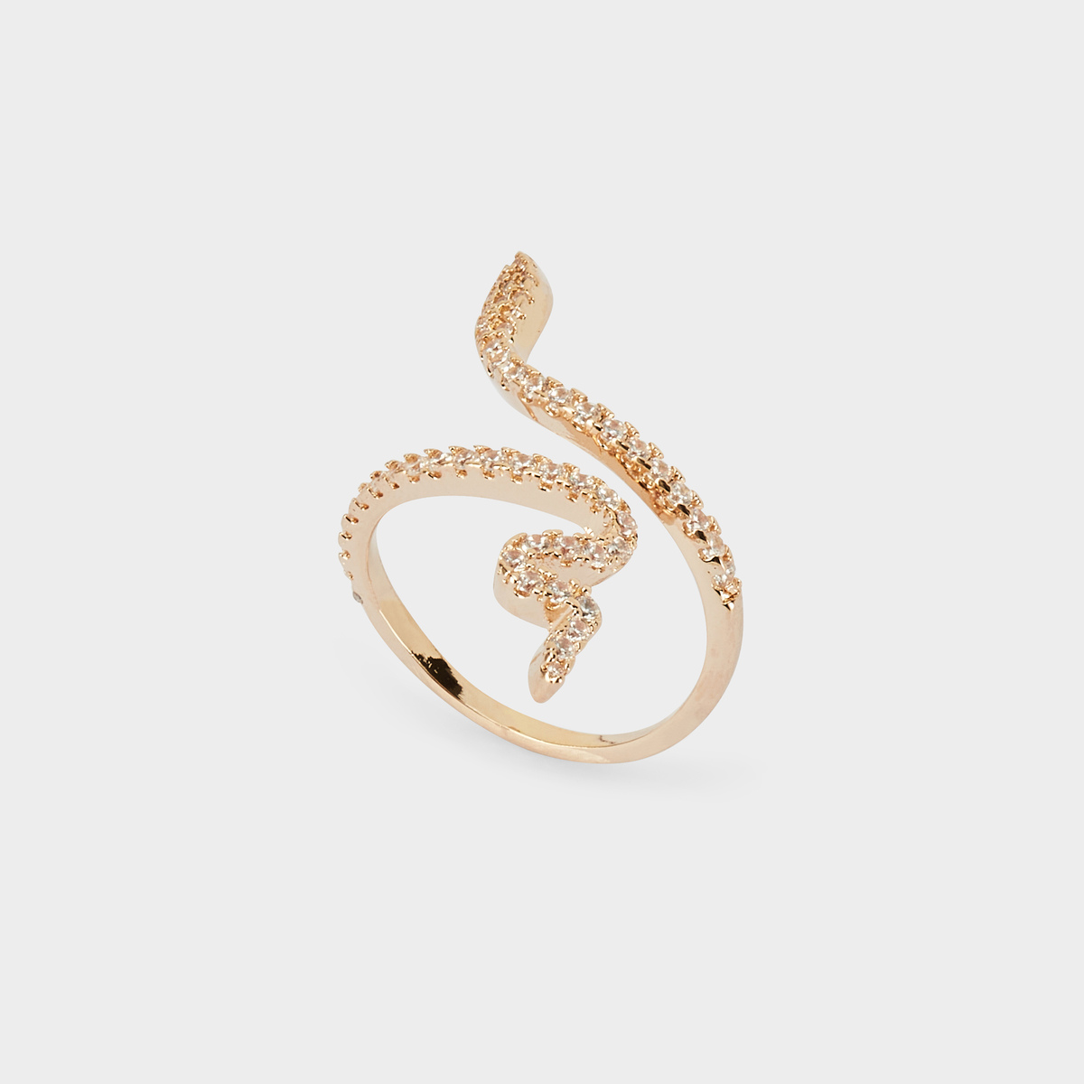 Bague Serpent pavé plaqué or