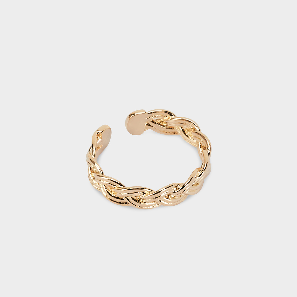 Bague Tresse ajustable plaqué or
