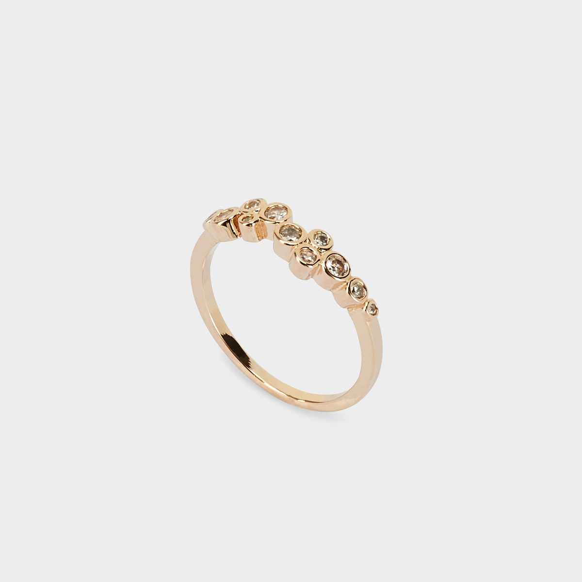 Bague virevolte pavée plaqué or