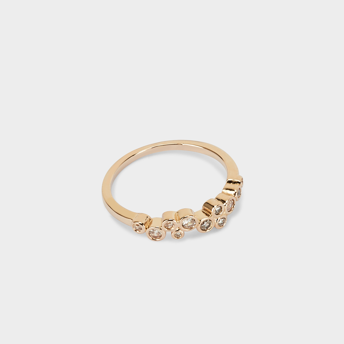 Bague virevolte pavée plaqué or