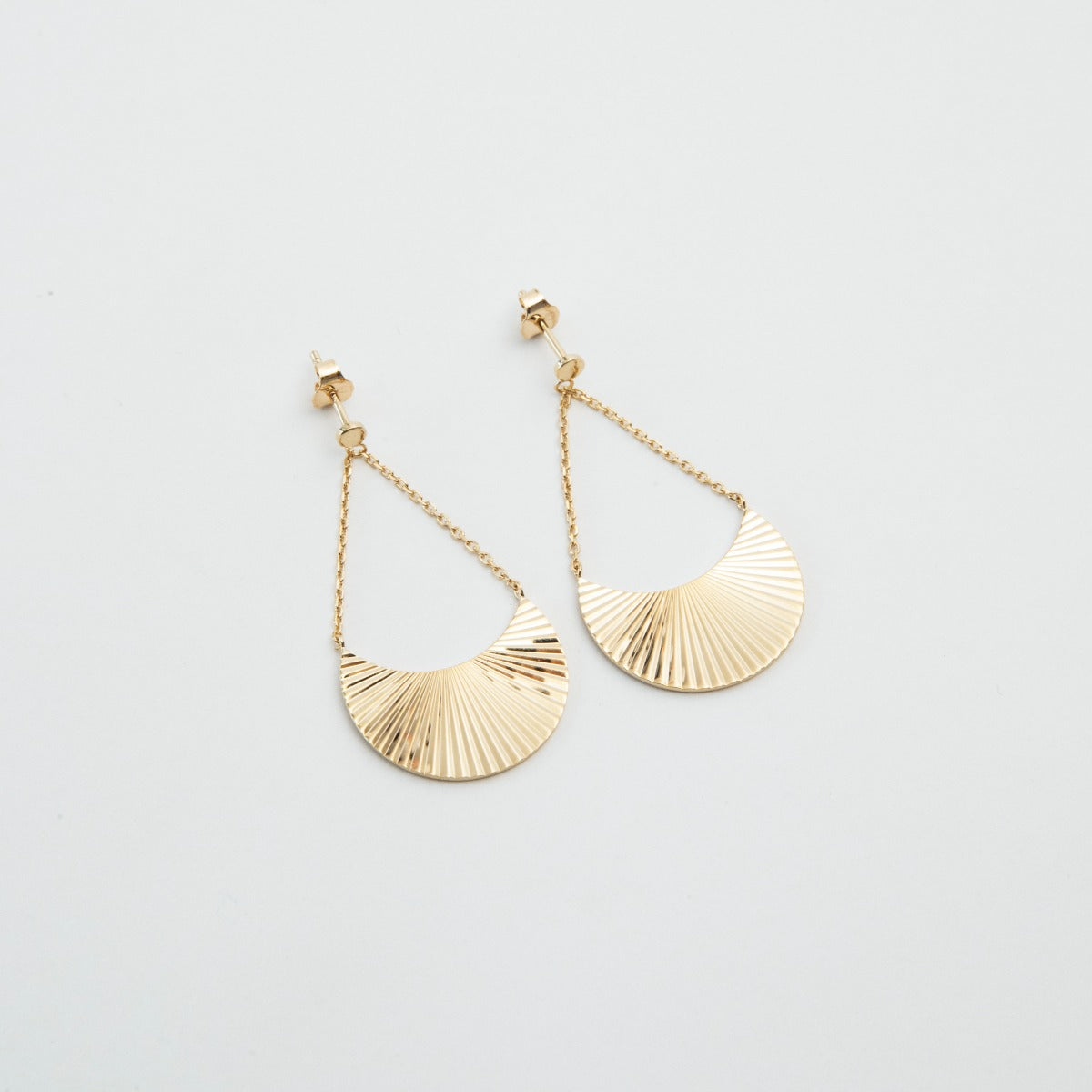 Boucles d'oreilles Maya plaqué or