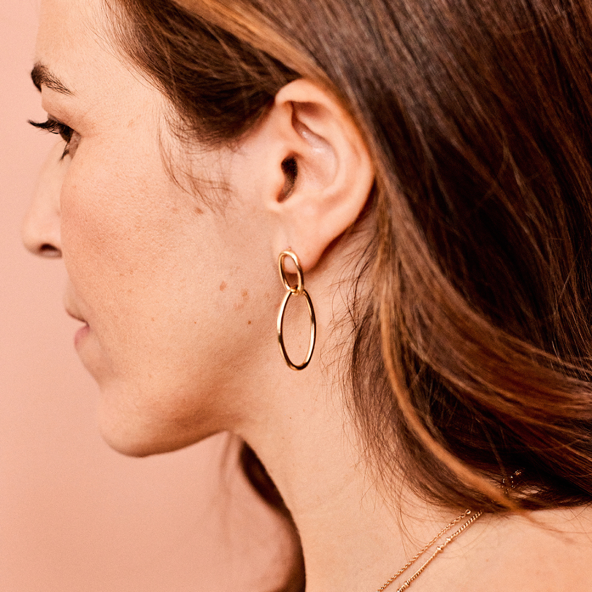 Boucles d'oreilles Gymnaste plaqué or