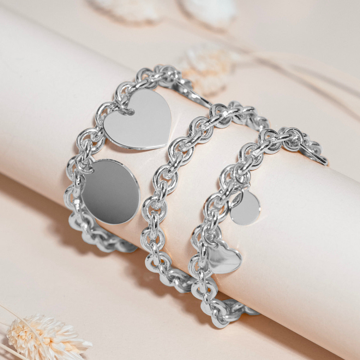 Bracelet Vendôme et mini breloques à composer argent