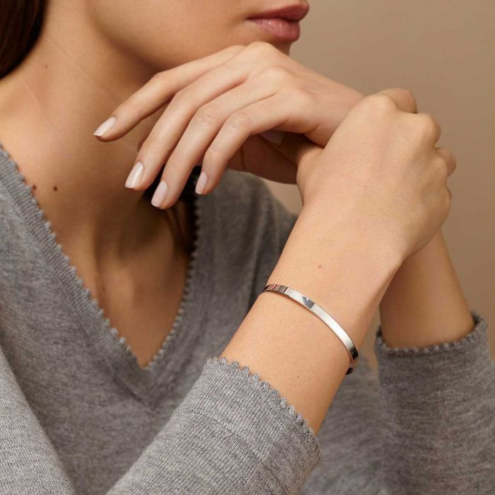Jonc ruban lisse argent