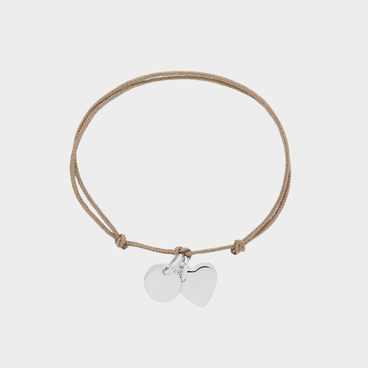 Bracelet 2 mini breloques liées argent