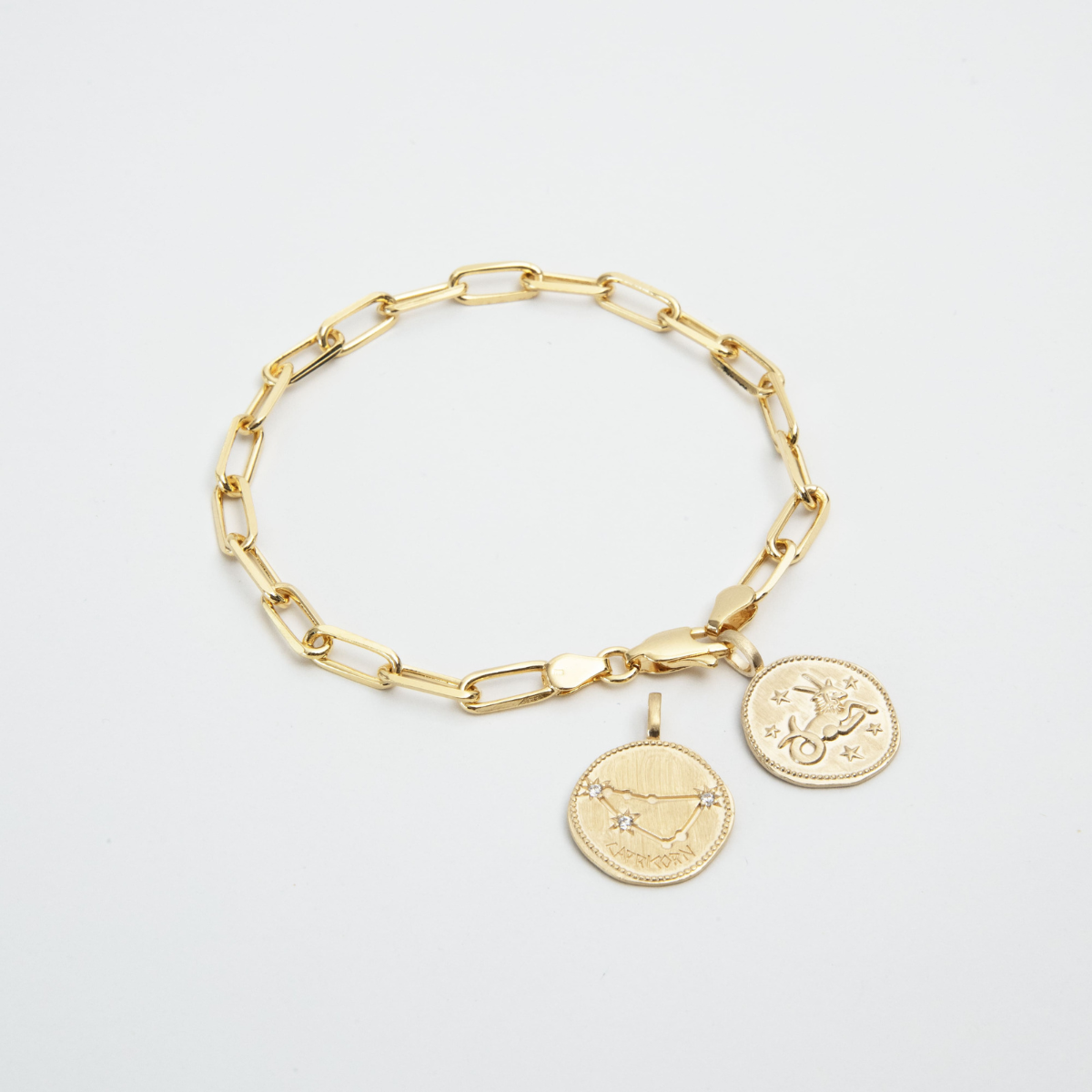 Bracelet signe astrologique Capricorne plaqué or