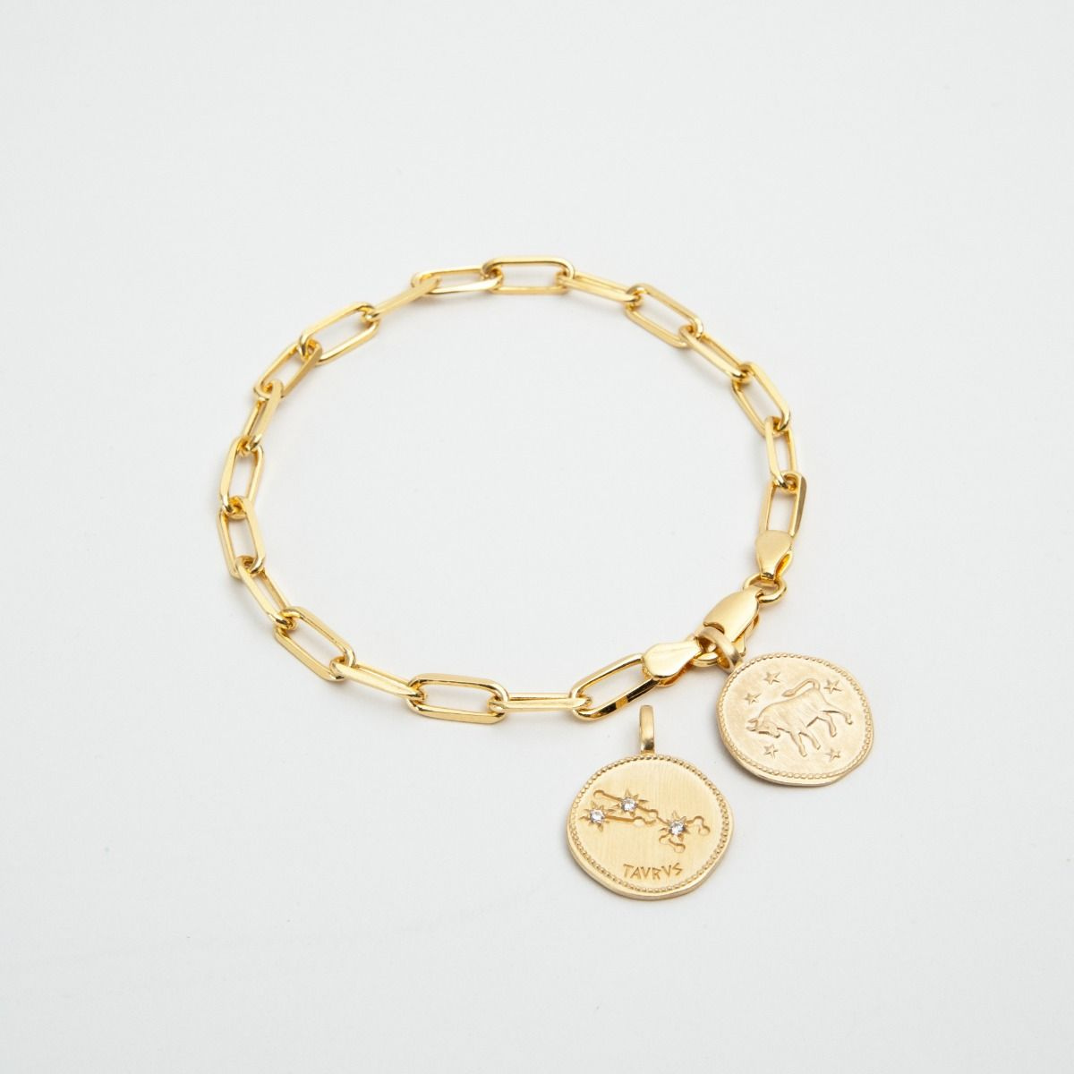 Bracelet signe astrologique Gémeaux plaqué or