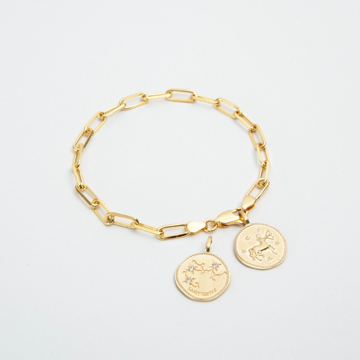 Bracelet signe astrologique Sagittaire plaqué or
