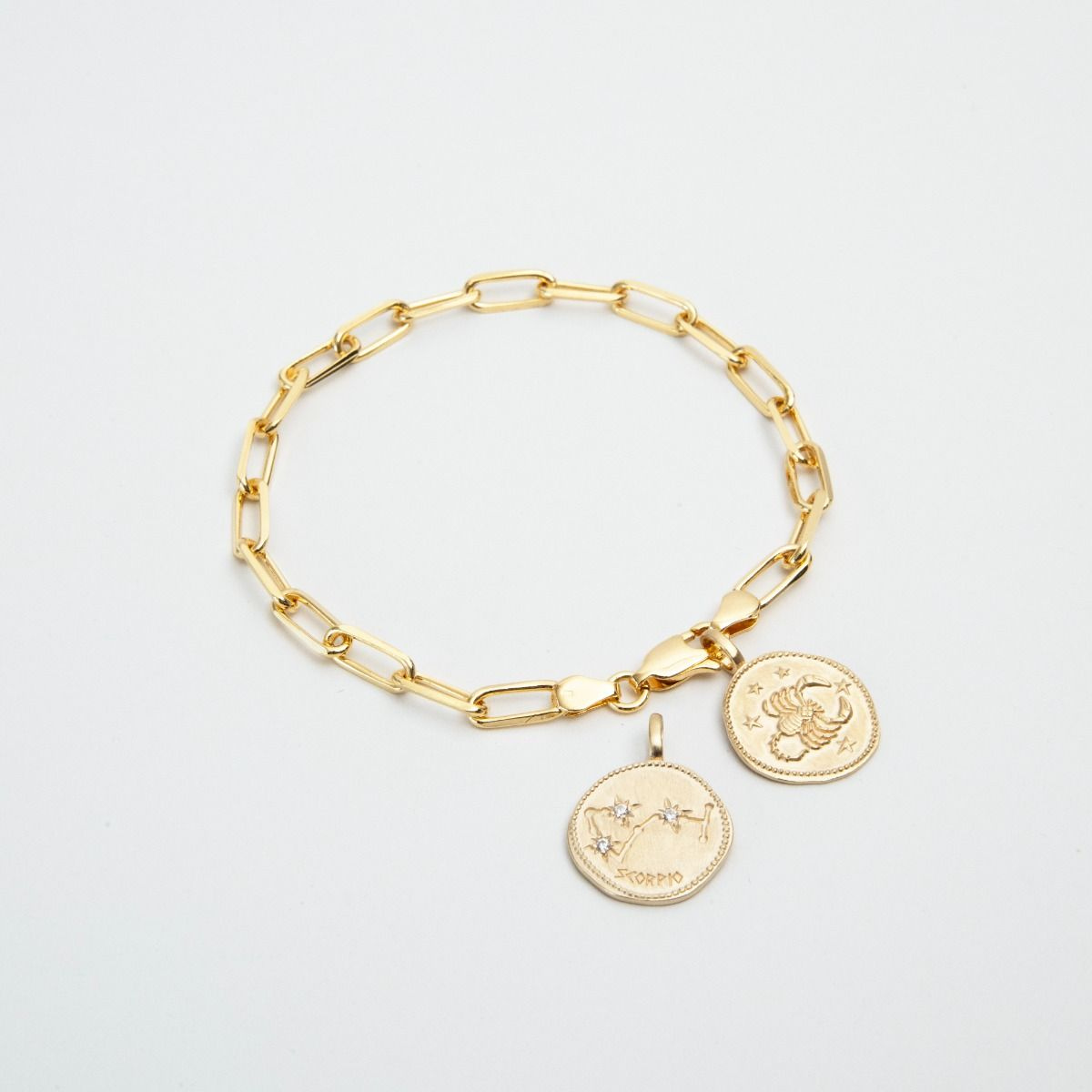 Bracelet signe astrologique Scorpion plaqué or