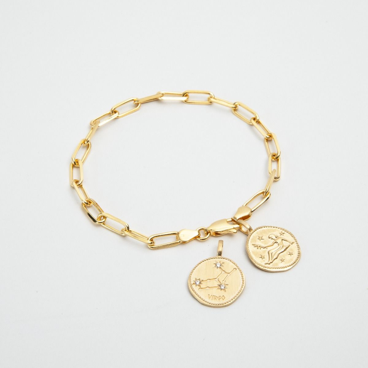 Bracelet signe astrologique Vierge plaqué or