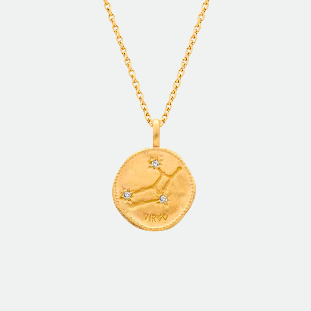 Collier signe astrologique Vierge plaqué or