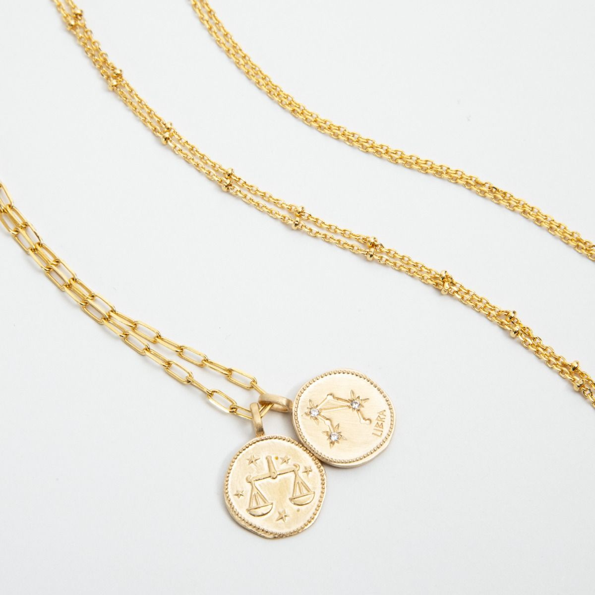 Collier signe astrologique Balance plaqué or