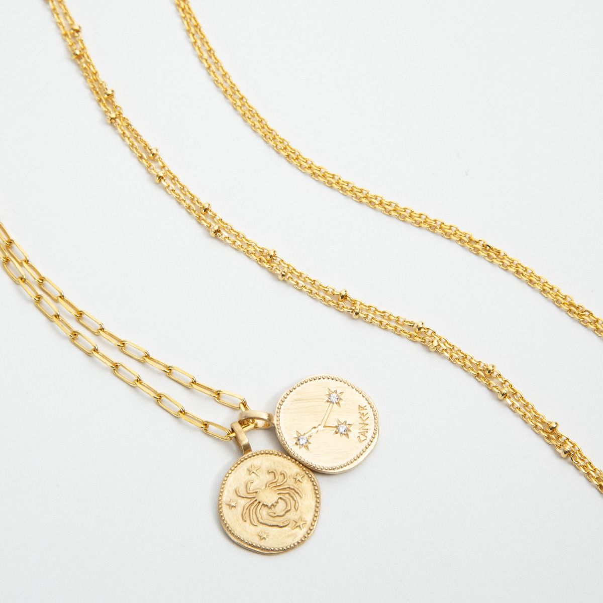 Collier signe astrologique Cancer plaqué or