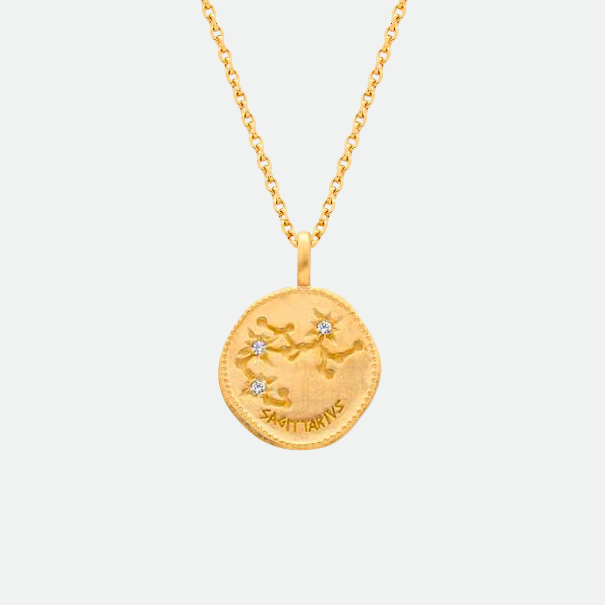 Collier signe astrologique Sagittaire plaqué or
