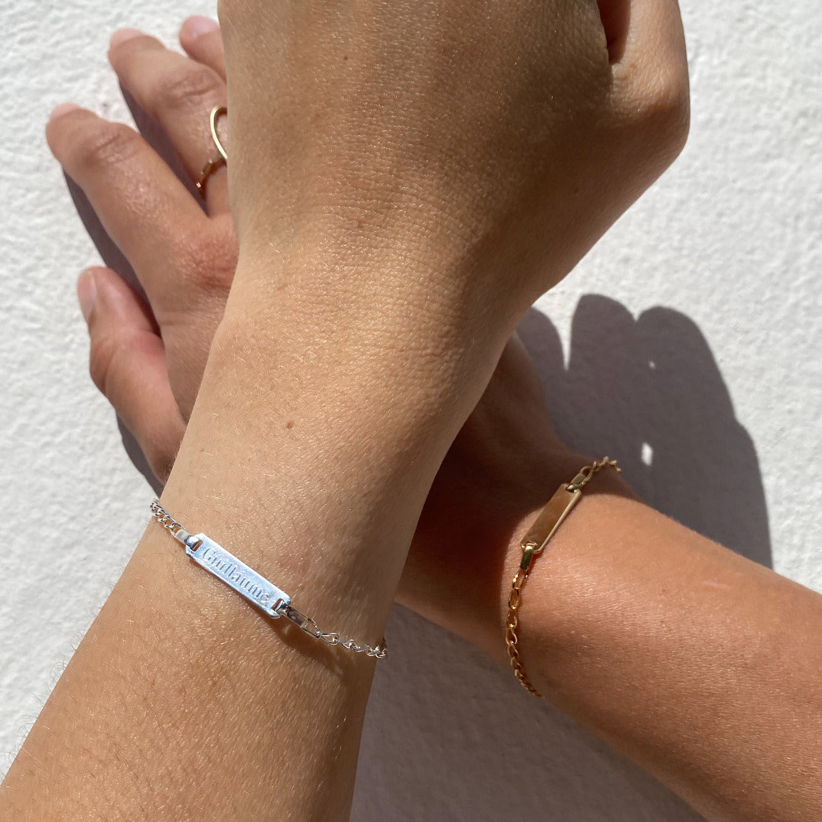Bracelet Gourmette enfant sur chaîne maille cheval argent