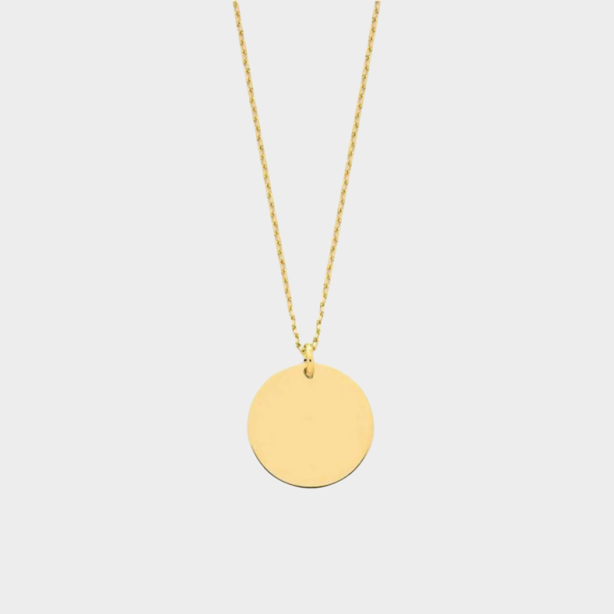 Collier mantra plaqué or – Grande médaille