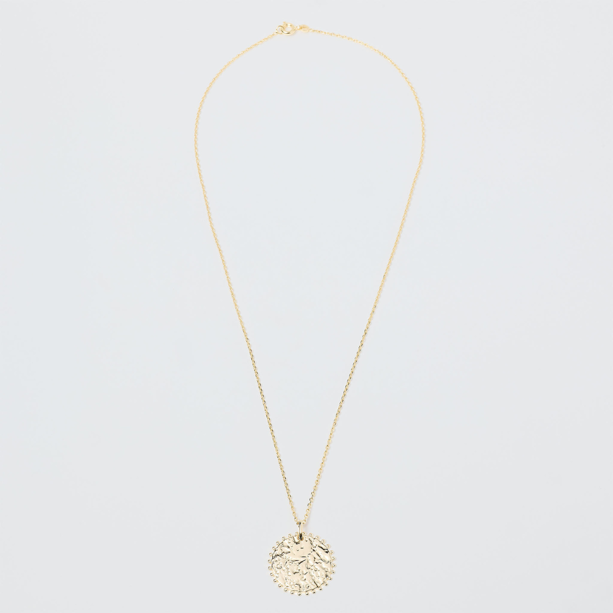 Collier grande médaille Sun sur chaîne forçat plaqué or