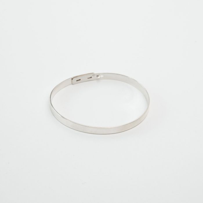 Jonc ruban lisse argent