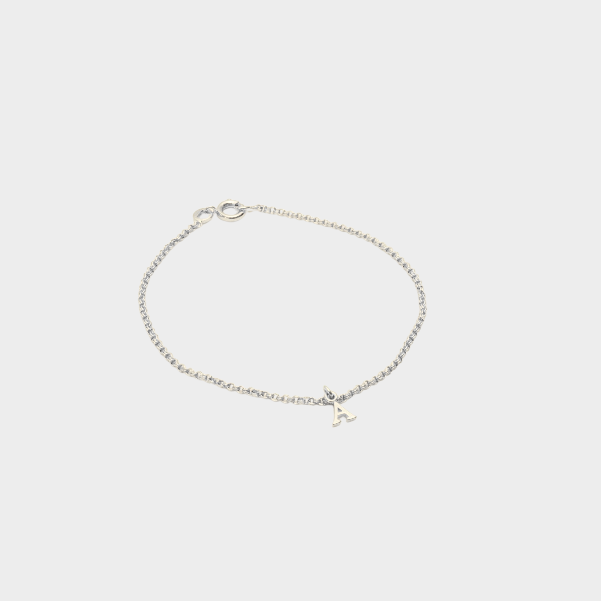 Bracelet lettres prénom argent