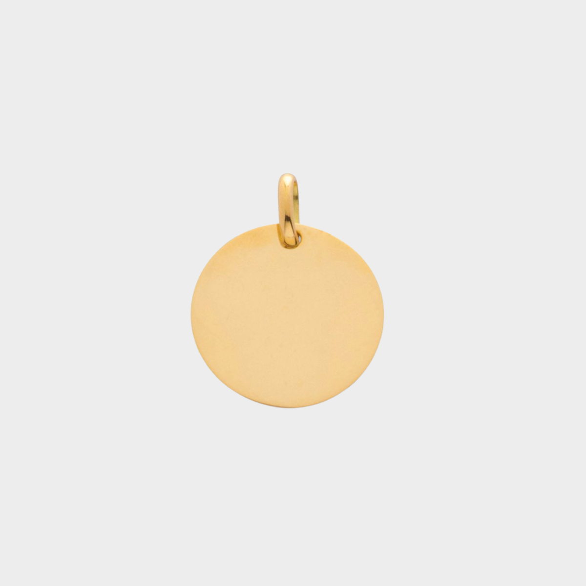 Petite médaille or 18 carats, chaîne or 18 carats en option