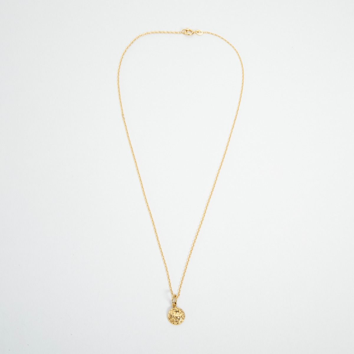 Collier mini zodiaque sur chaîne forçat plaqué or