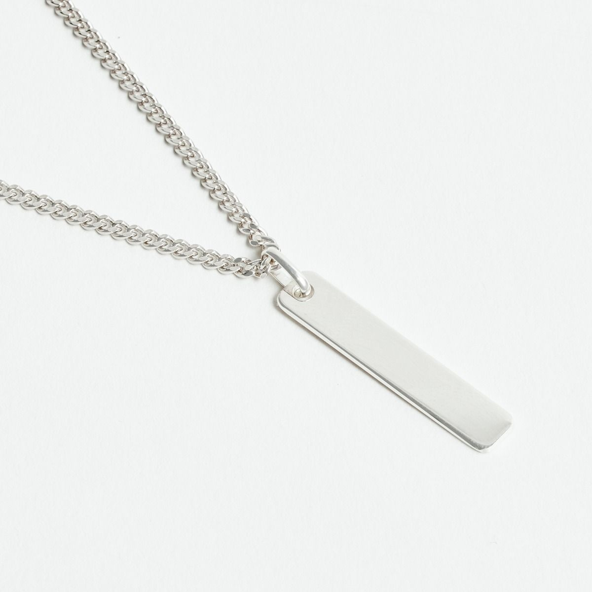 Collier plaque City argent massif