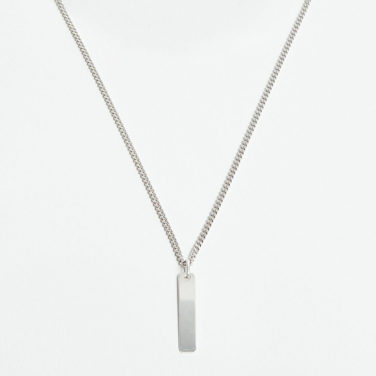 Collier plaque City argent massif